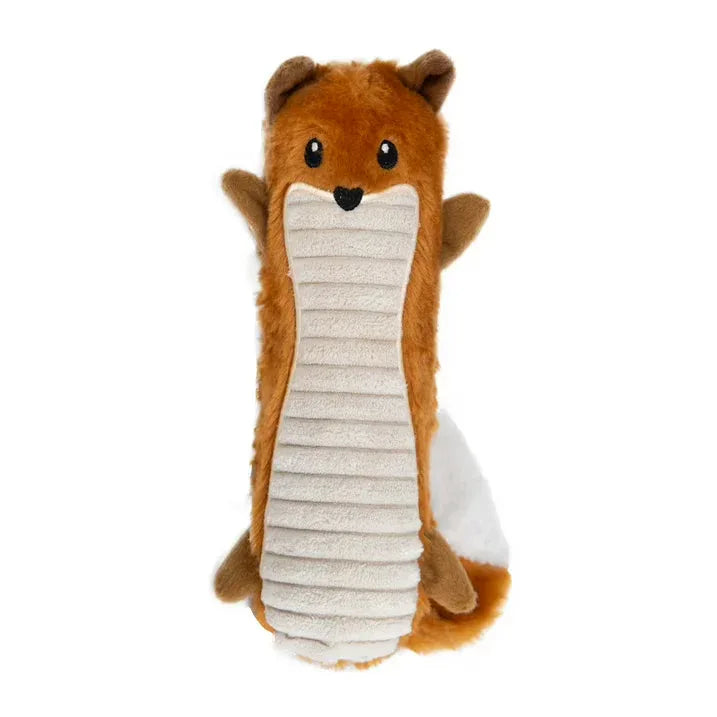 Wholesale Price with free shipping across the USA for Outward Hound Stuffing-Free Big Squeak Fox Plush Dog Toy, Orange, Medium - Manji Distributors