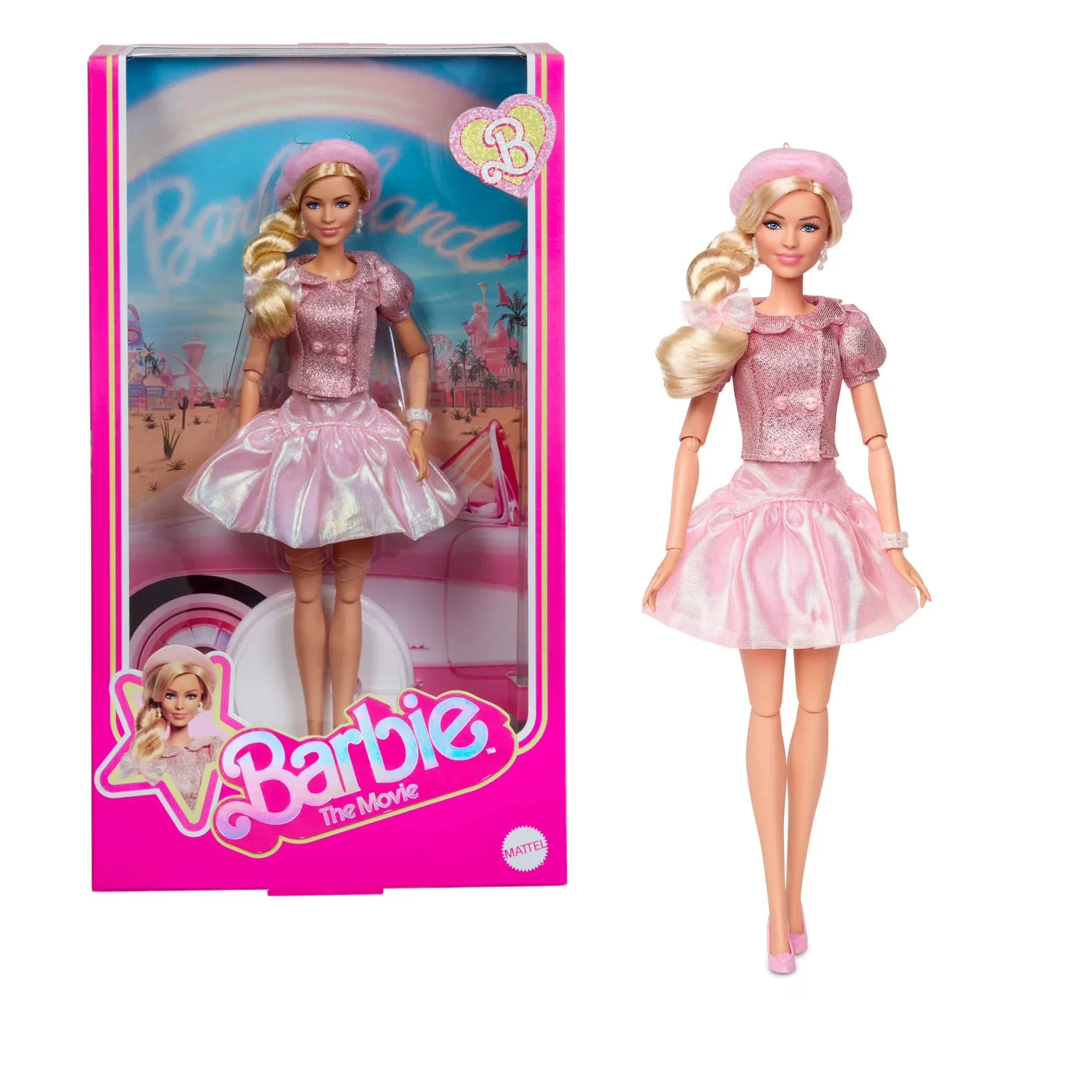 Wholesale Price with free shipping across the USA for Barbie The Movie Doll, Margot Robbie as Barbie, Collectible Doll Wearing Pink Blouse & Skirt Set - Manji Distributors