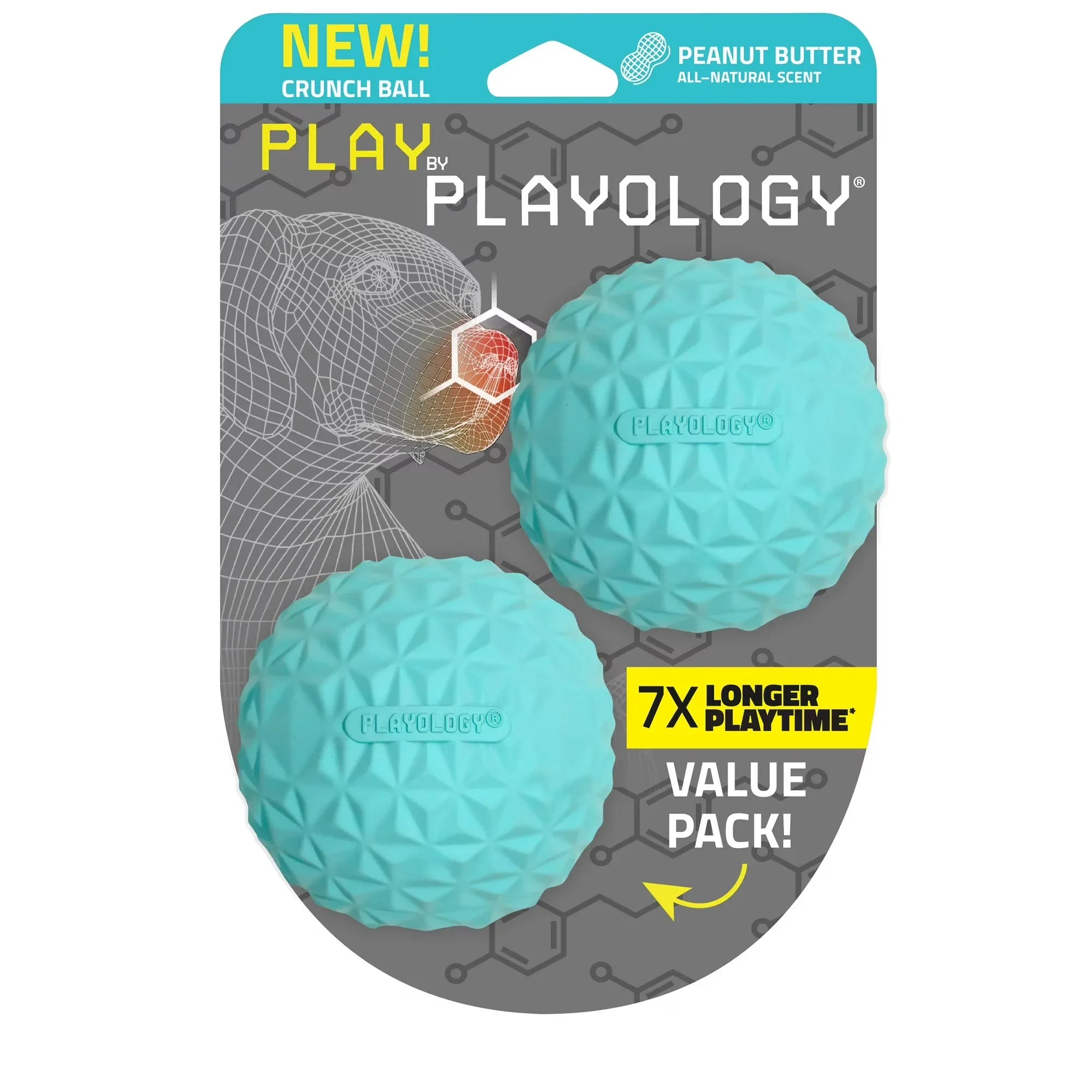 Wholesale Price with free shipping across the USA for Play by Playology Dog Toys | Interactive Dog Balls | Crunchy Ball Toy 2-Pack - Manji Distributors