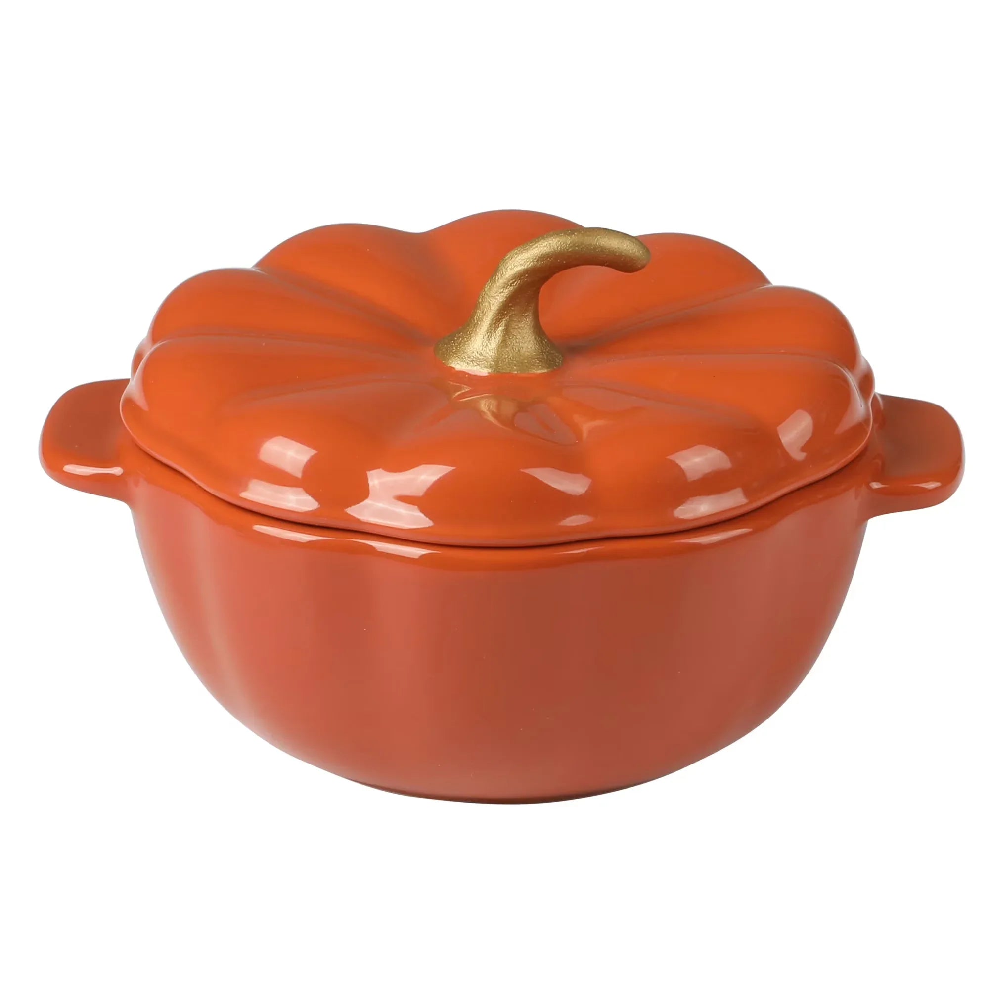 Wholesale Price with free shipping across the USA for The Pioneer Woman Stoneware 2 Cup Pumpkin Cocotte with Lid, Orange - Manji Distributors