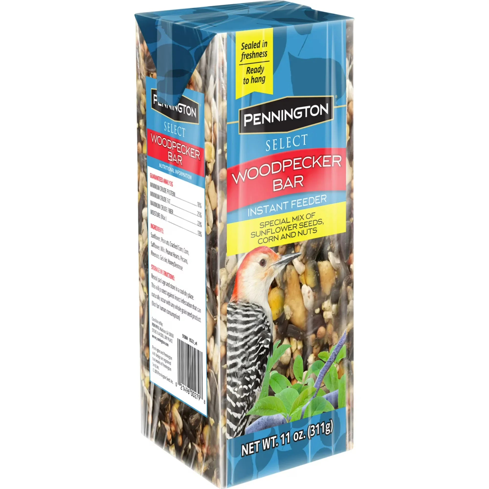 Wholesale Price with free shipping across the USA for Pennington Woodpecker Bar Wild Dry Bird Feed and Seed Cake, 11 oz., 1 Pack - Manji Distributors