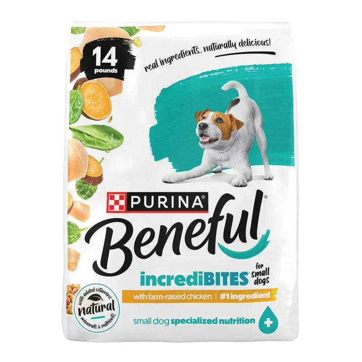 Wholesale Price with free shipping across the USA for Purina Beneful Incredibites with Farm-Raised Chicken Natural Small Breed Dry Dog Food with Added Vitamins, Minerals and Nutrients, 14 lb Bag - Manji Distributors
