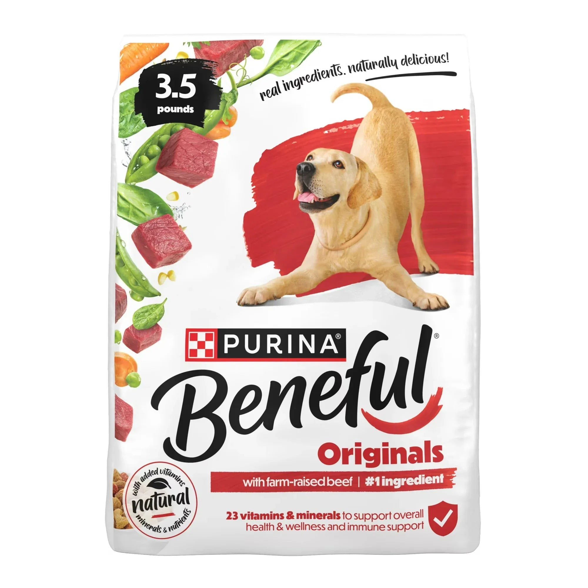 Wholesale Price with free shipping across the USA for Purina Beneful Originals With Farm-Raised Beef Natural Dry Dog Food Recipe With Added Vitamins, Minerals and Nutrients, 3.5 lb Bag - Manji Distributors