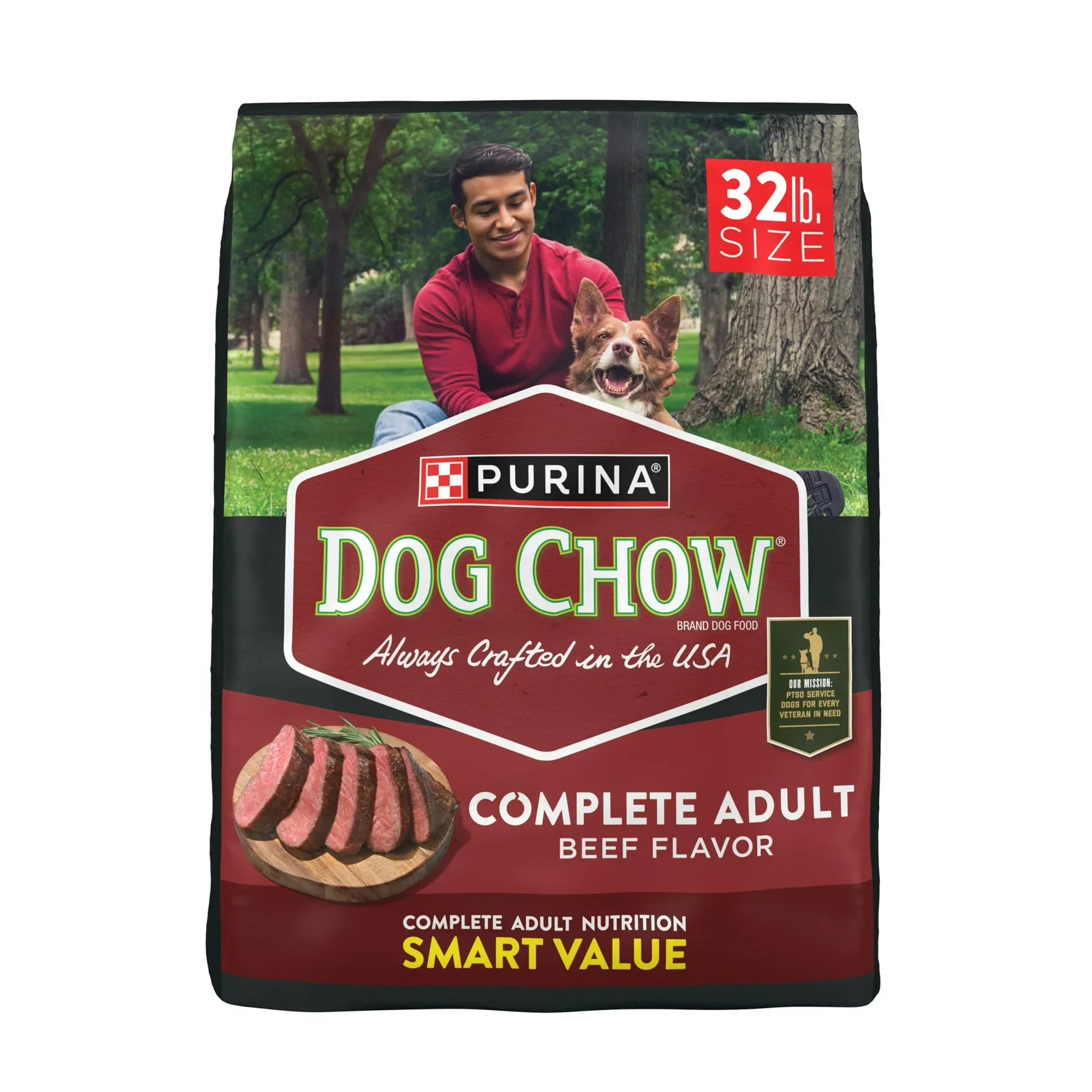 Wholesale Price with free shipping across the USA for Purina Dog Chow Complete Adult Dry Dog Food for Adult Dogs, Kibble Beef Flavor, 32 lb. Bag - Manji Distributors