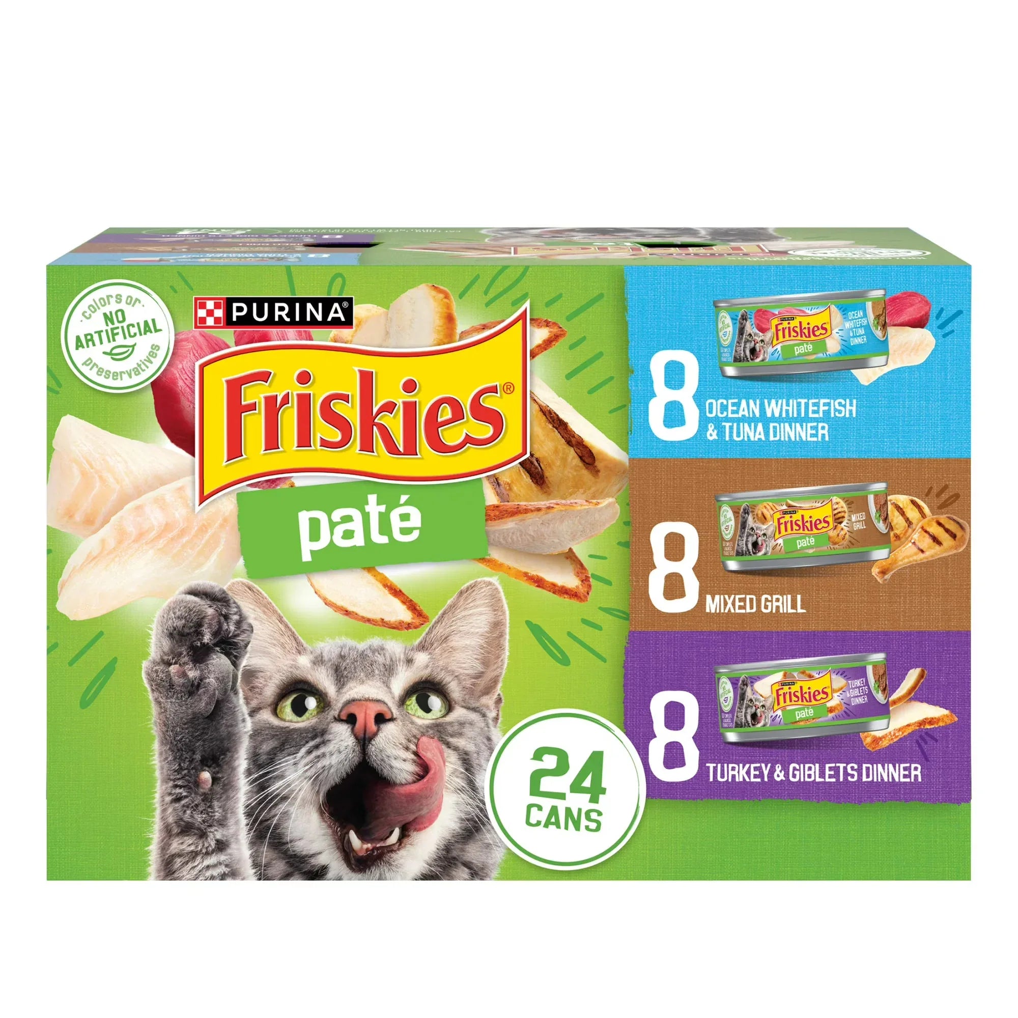 Wholesale Price with free shipping across the USA for Purina Friskies Classic Pate Variety Pack Wet Cat Food, 5.5 oz Cans, 24 Pack - Manji Distributors