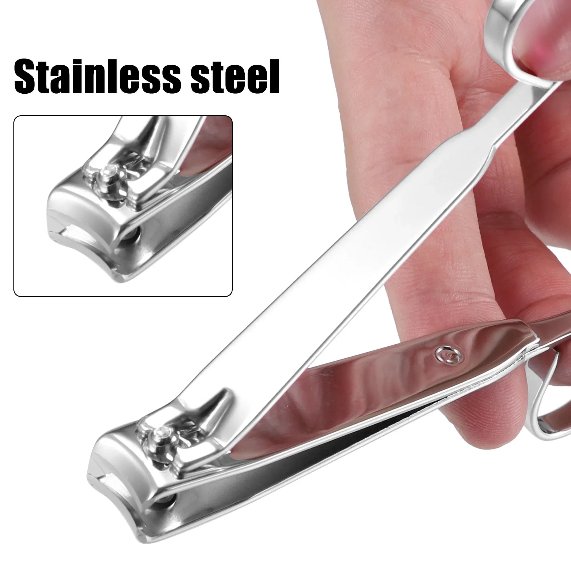 Wholesale Price with free shipping across the USA for Unique Bargains 2 Pcs Nail Cutter Set Professional Nail Clippers for Travel Silver Stone - Manji Distributors