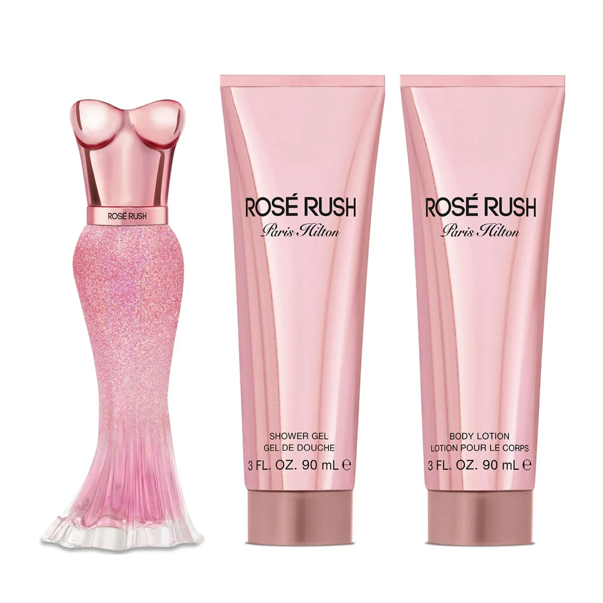Wholesale Price with free shipping across the USA for Paris Hilton Rose Rush Perfume Gift Set for Women, 3 Pieces - Manji Distributors