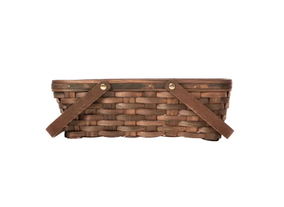 Wholesale Price with free shipping across the USA for Mainstays Woodchip Storage Basket with Handles, Dark Brown, 6.5