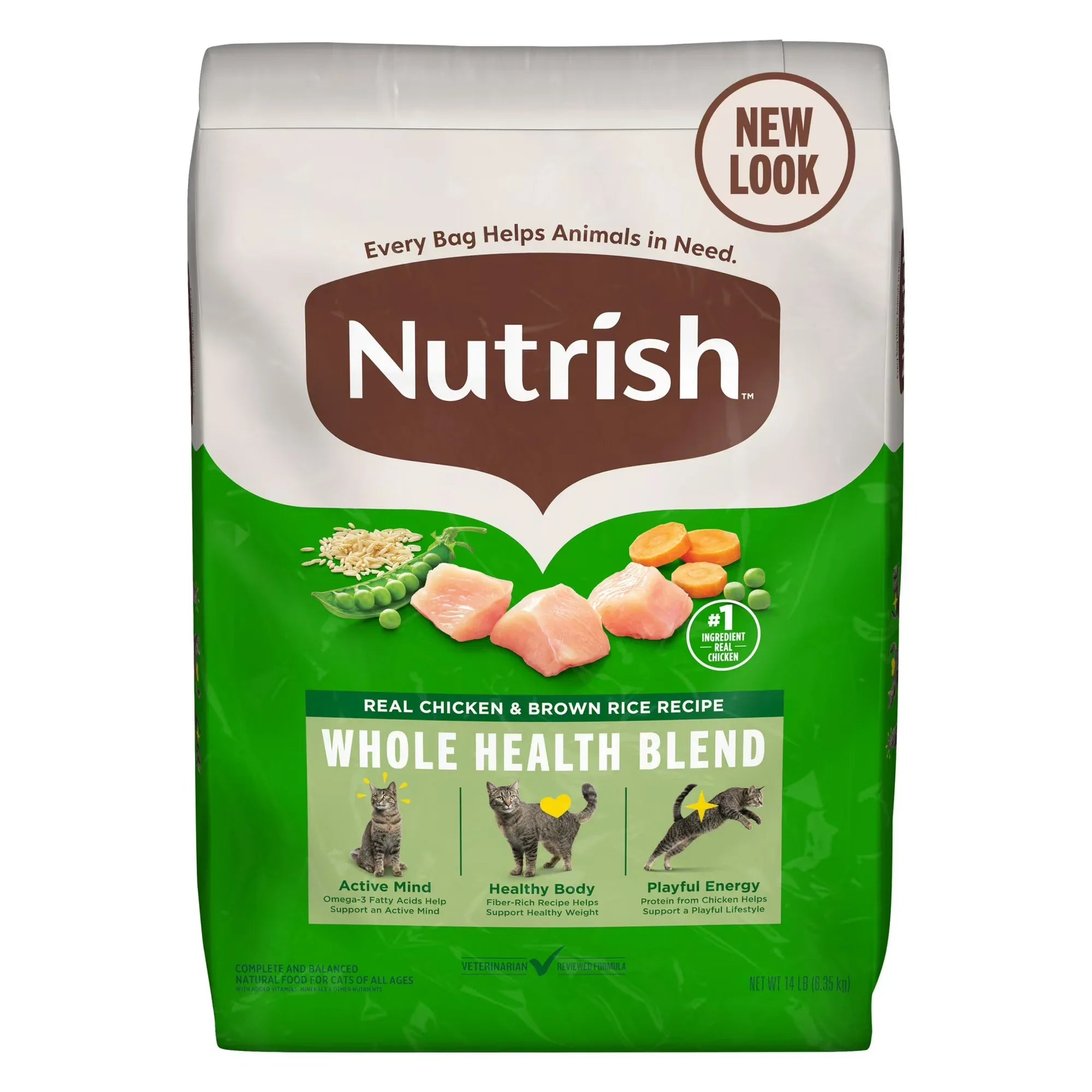 Wholesale Price with free shipping across the USA for Nutrish Real Chicken & Brown Rice Recipe Dry Cat Food, 14 lb. Bag (Rachael Ray) - Manji Distributors