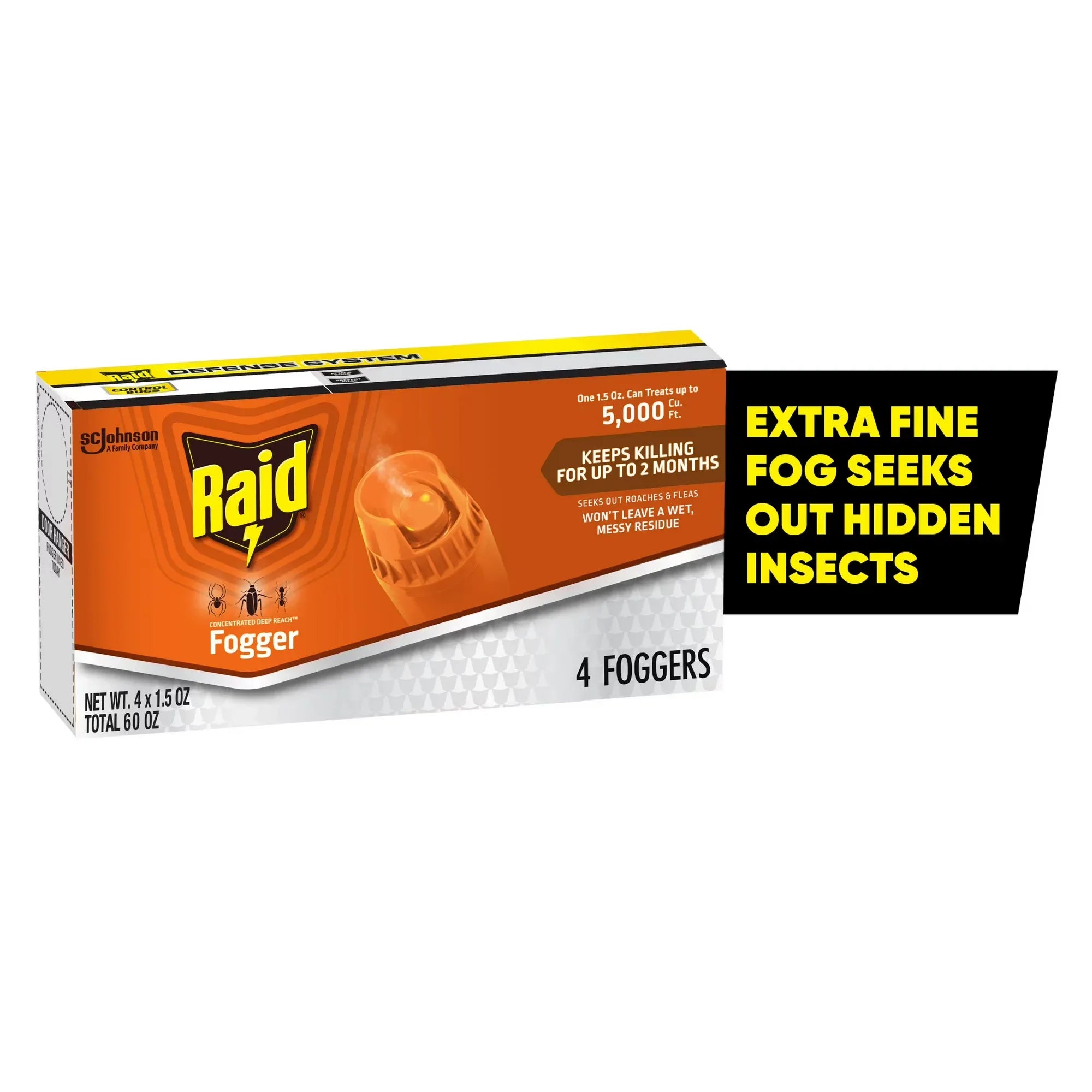 Wholesale Price with free shipping across the USA for Raid Concentrated Deep Reach Pest Insect Killer & Roach Fogger, 1.5 fl oz, 4 Count - Manji Distributors