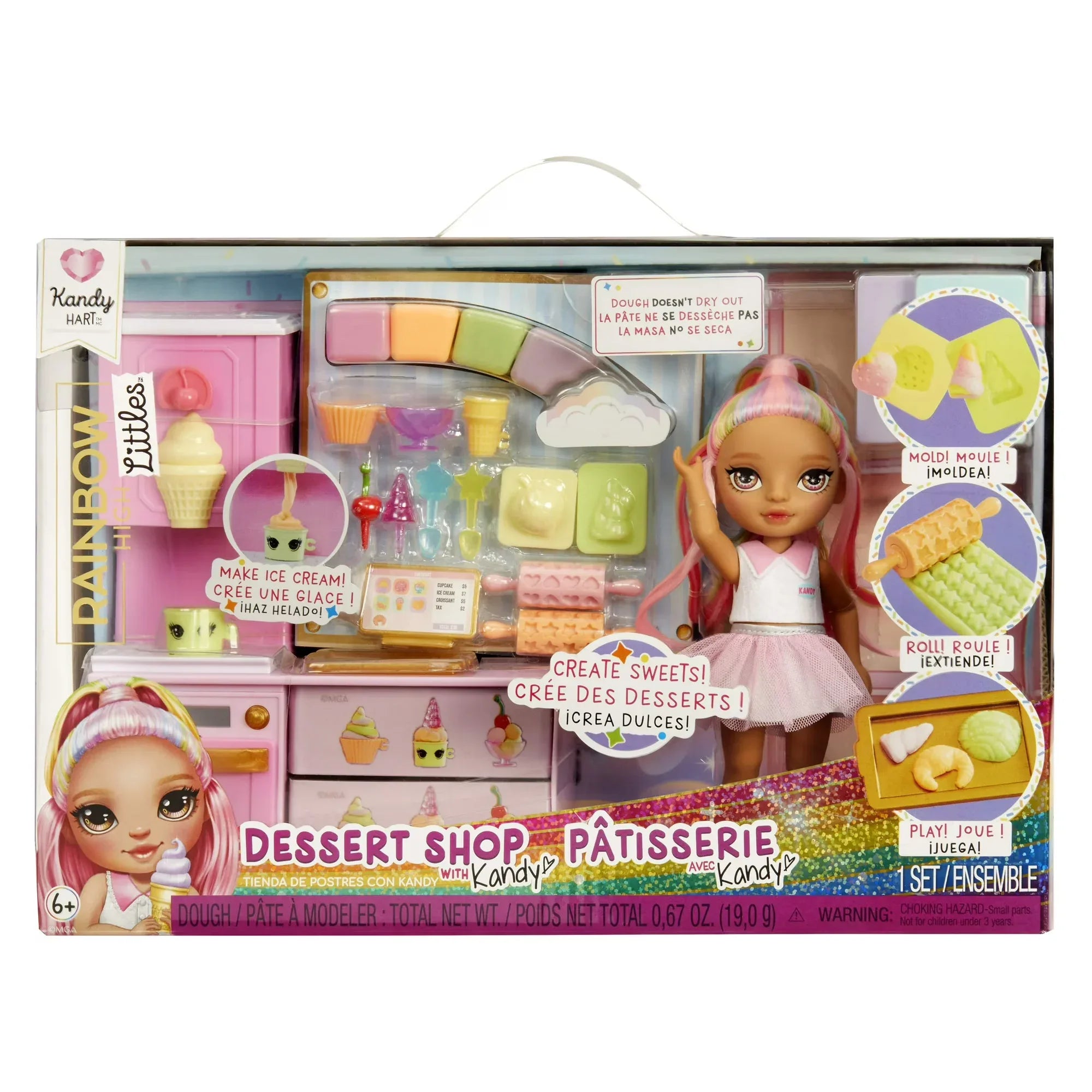 Wholesale Price with free shipping across the USA for Rainbow High Littles Dessert Shop Playset + Small Doll (Pink 5.5”), Make Ice Cream, Sweets, Kids 4+ - Manji Distributors