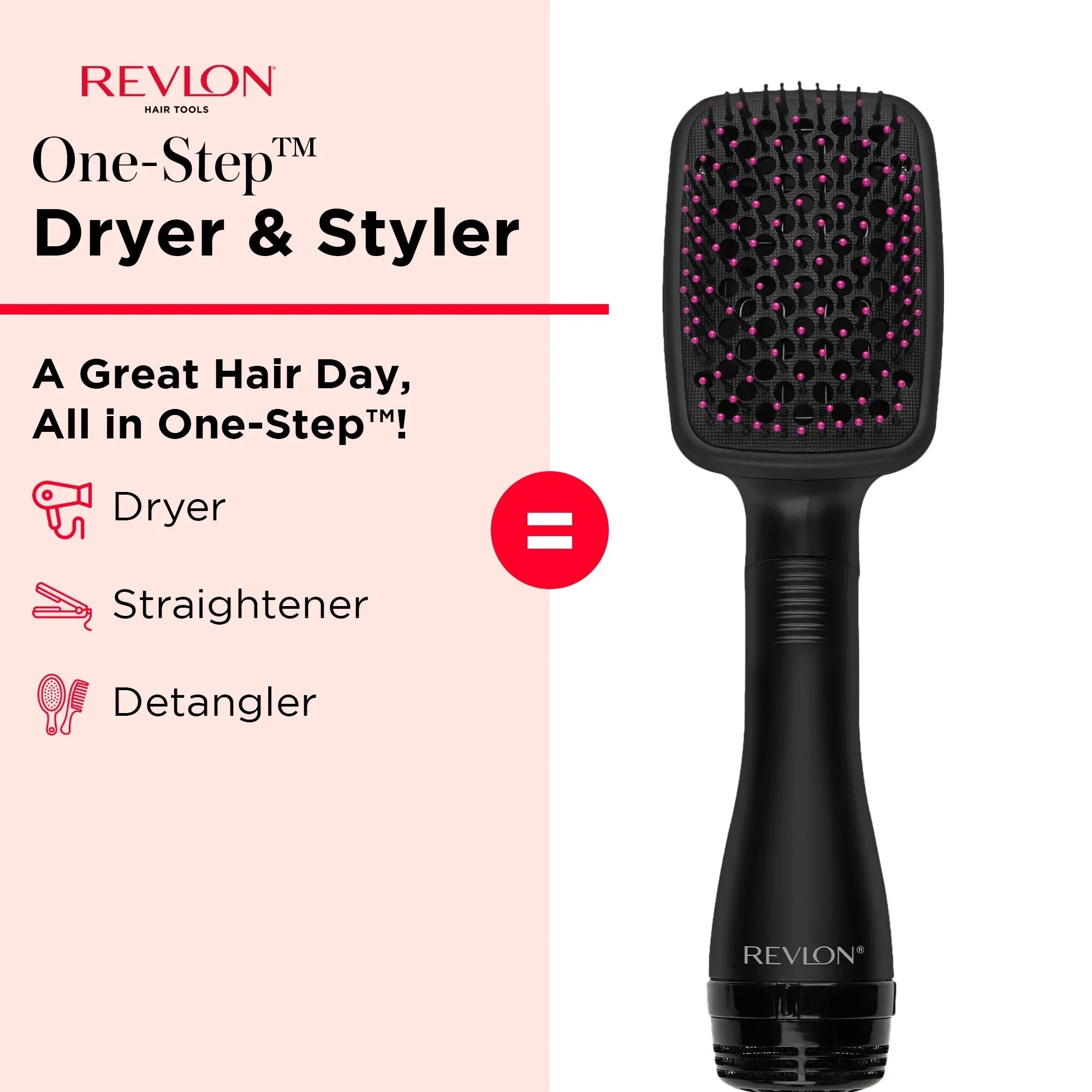 Wholesale Price with free shipping across the USA for Revlon One-Step Hair Dryer and Styler, Black - Manji Distributors