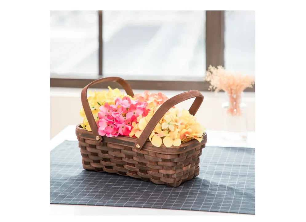 Wholesale Price with free shipping across the USA for Mainstays Woodchip Storage Basket with Handles, Dark Brown, 6.5