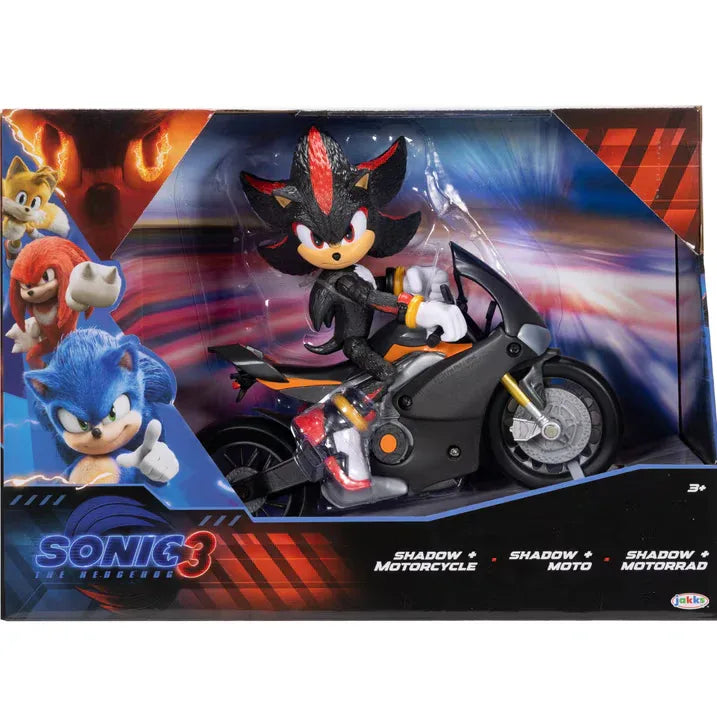 Wholesale Price with free shipping across the USA for Sonic 3 Shadow Articulated 5 inch Action Figure with Motorcycle - Manji Distributors