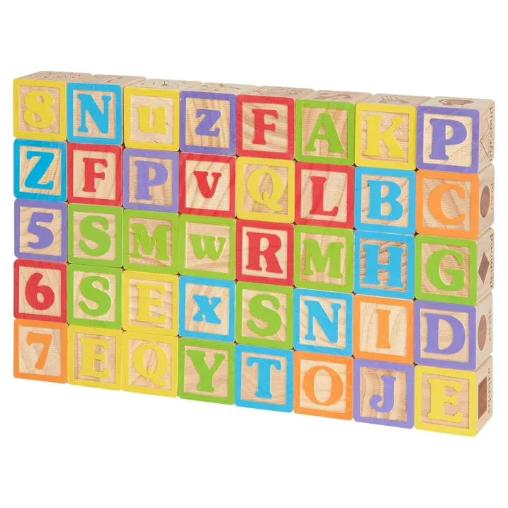 Wholesale Price with free shipping across the USA for Spark Create Imagine ABC Wooden Blocks, 40 Pieces, Baby and Toddler Toys for Ages 18 months and older - Manji Distributors