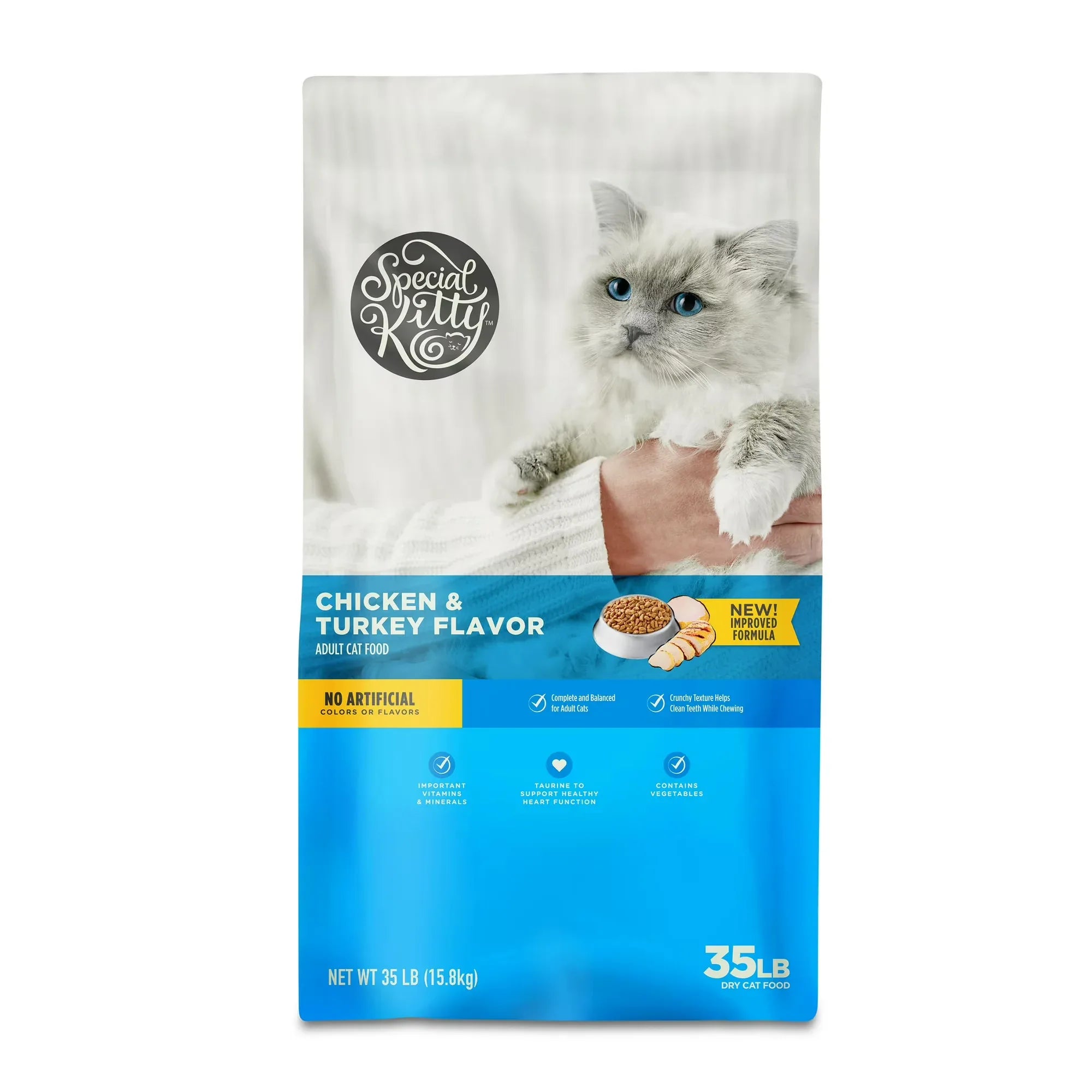 Wholesale Price with free shipping across the USA for Special Kitty Complete Nutrition Chicken & Turkey Flavor Dry Cat Food, 35 lb Bag - Manji Distributors