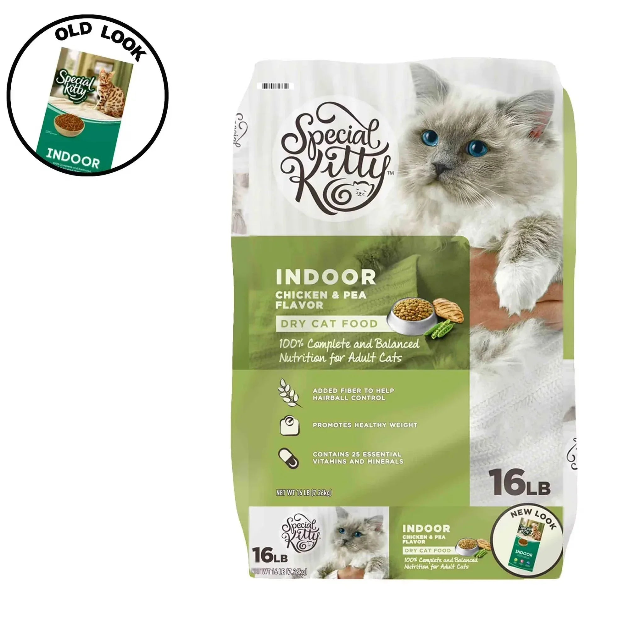 Wholesale Price with free shipping across the USA for Special Kitty Indoor Formula Chicken & Pea Flavor Dry Cat Food, 16 lb Bag - Manji Distributors