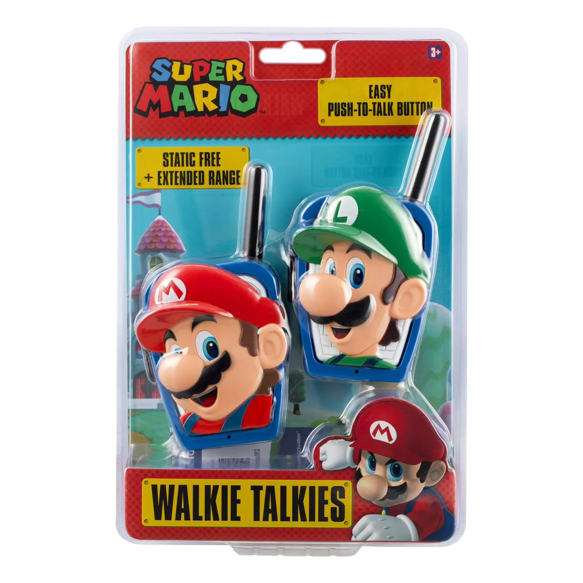 Wholesale Price with free shipping across the USA for Super Mario Extended Range Walkie Talkies - Action Figures - Push to Talk Button, Children Ages 3+ - Manji Distributors