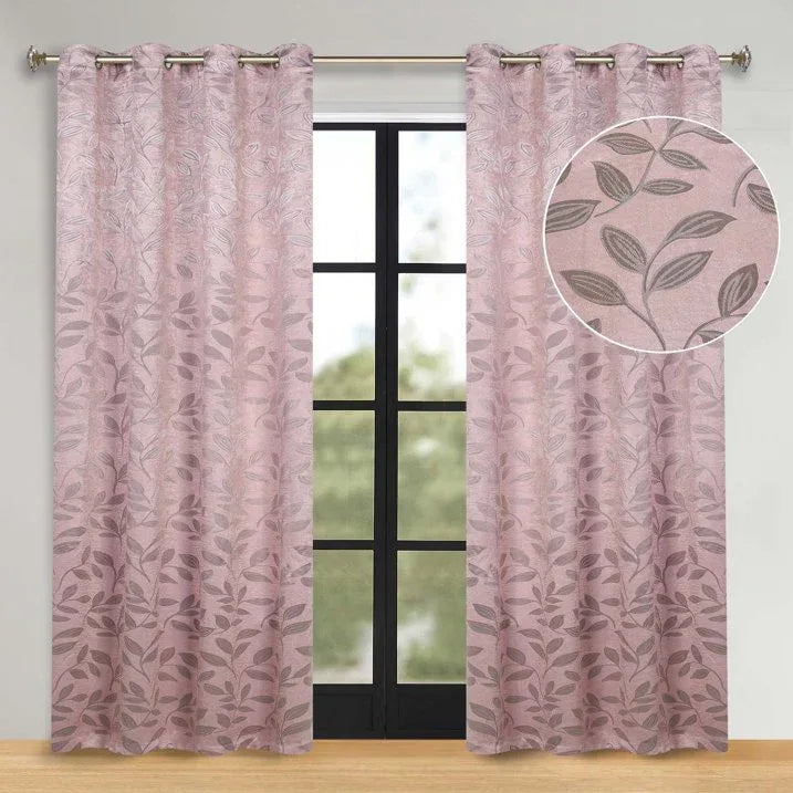 Wholesale Price with free shipping across the USA for Superior Blackout Leaves Light Filtering Grommet Curtain Panel Set, 70