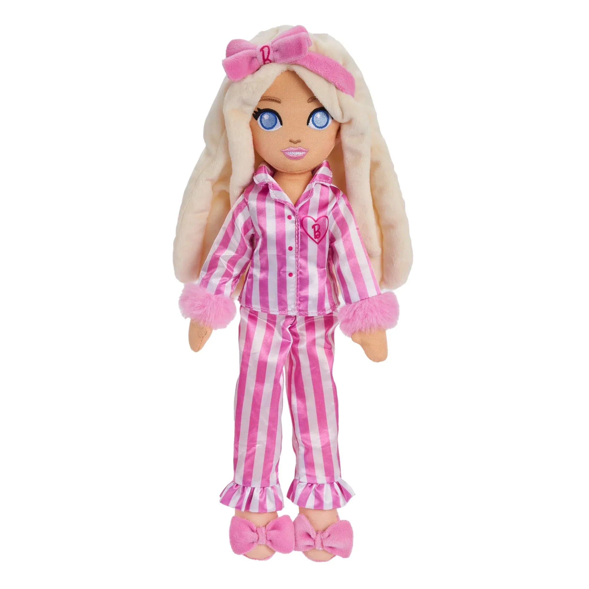 Wholesale Price with free shipping across the USA for Sweet Dreams Barbie “Malibu” Plush Soft Doll in Bedtime Outfit with Bow Headband, 13.5 Inch - Manji Distributors
