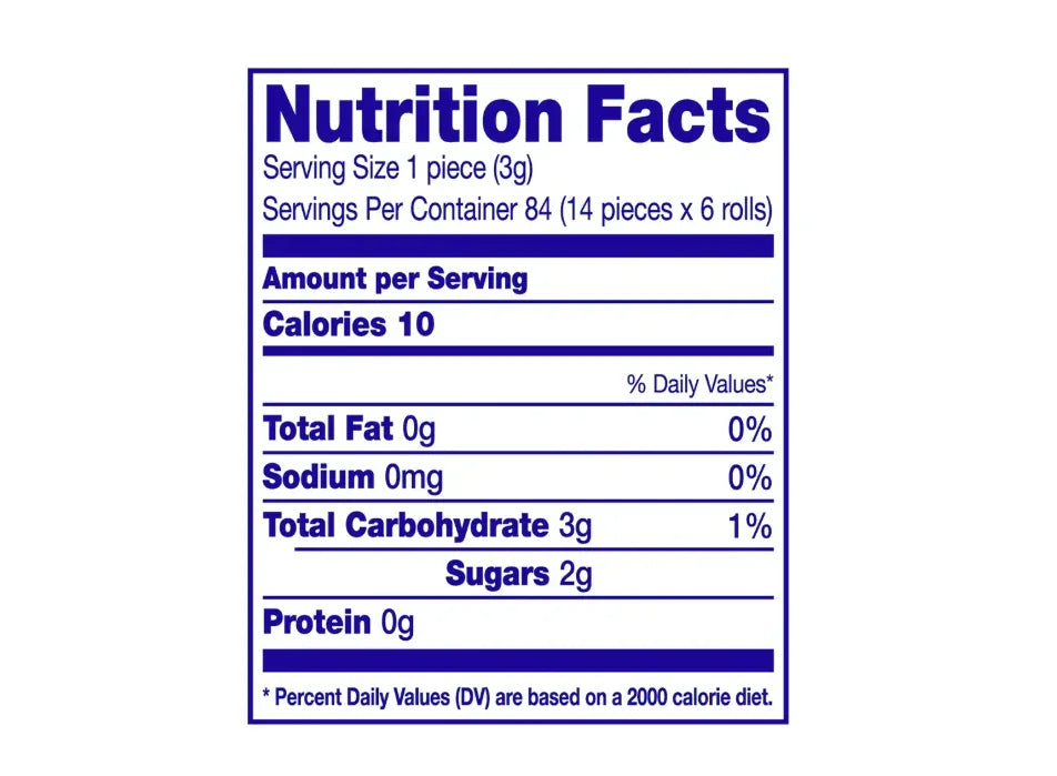 Wholesale Price with free shipping across the USA for Mentos Chewy Breath Mints Candy Roll, Peppermint, Peanut Free, Regular Size, 1.32 oz, 6 Count - Manji Distributors