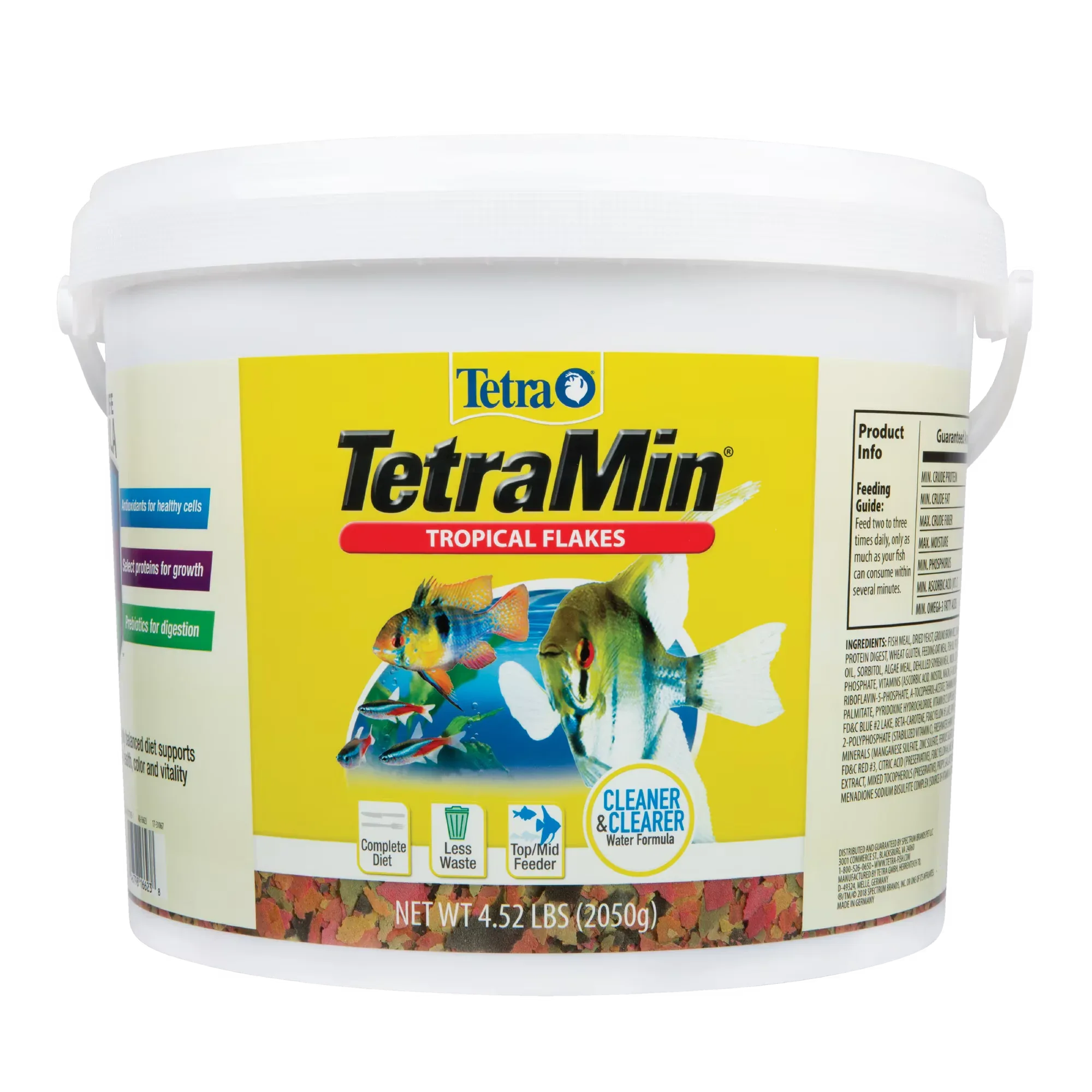 Wholesale Price with free shipping across the USA for Tetra TetraMin Tropical Flakes, Nutritionally Balanced Fish Food, 4.52 lbs. - Manji Distributors