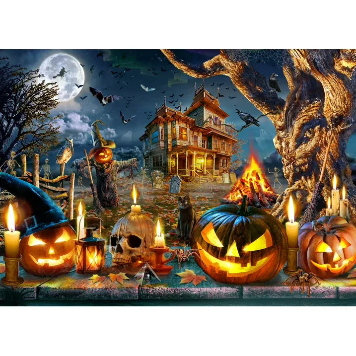 Wholesale Price with free shipping across the USA for Vermont Christmas Company 1000-Piece Haunting Halloween Jigsaw Puzzle - Manji Distributors