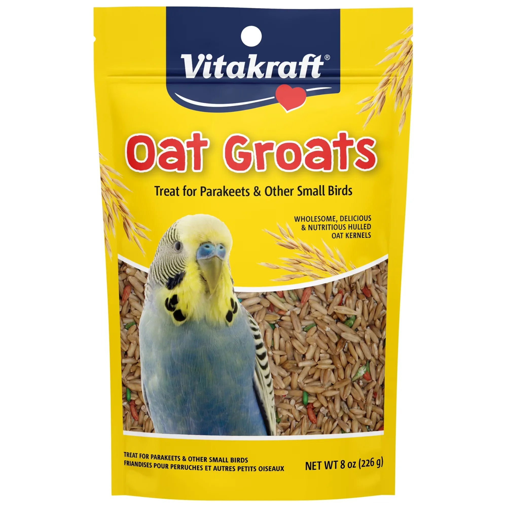 Wholesale Price with free shipping across the USA for Vitakraft Parakeet Oat Groats - 8 oz - Manji Distributors