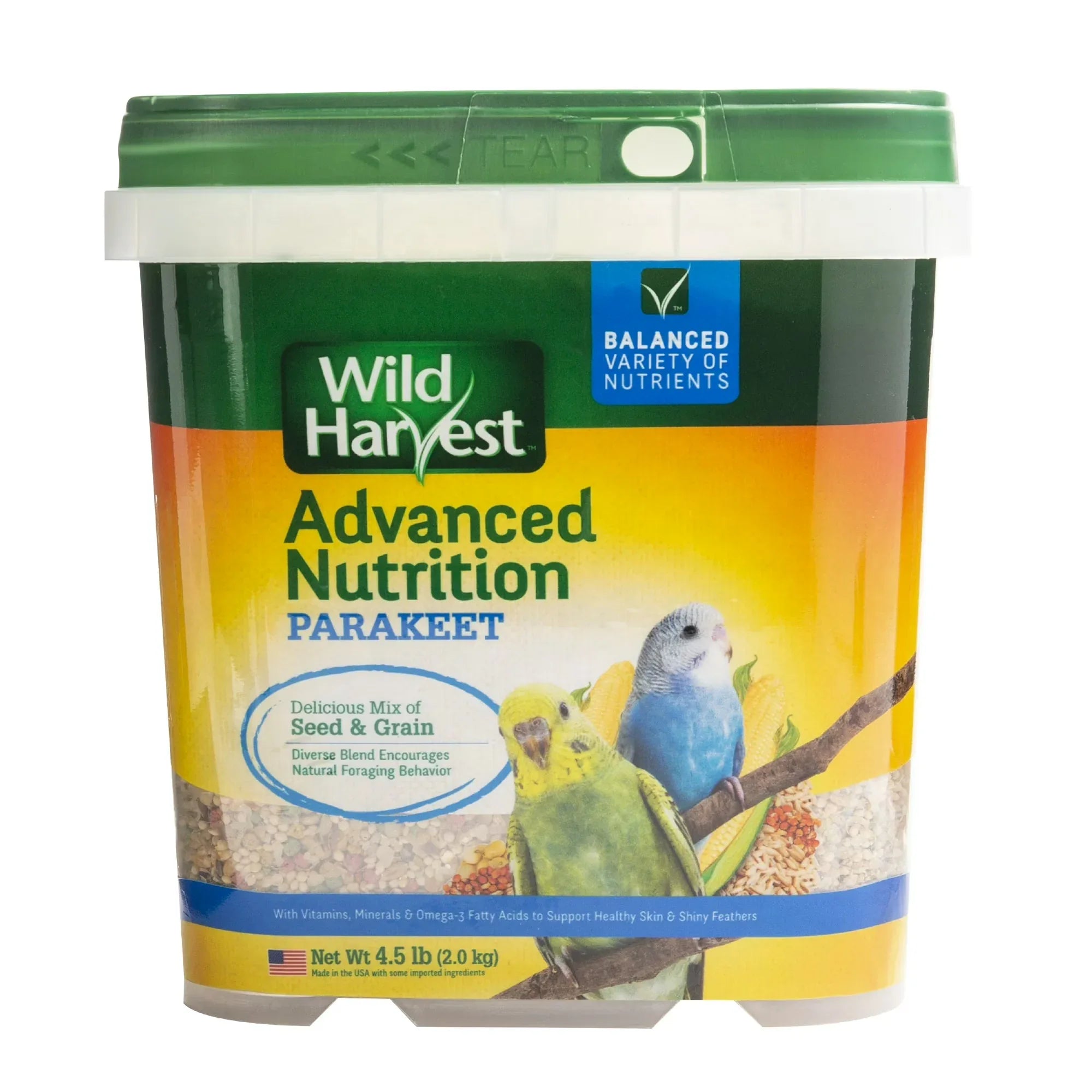 Wholesale Price with free shipping across the USA for Wild Harvest Advanced Nut Diet, for Parakeets, 4.5 lbs - Manji Distributors