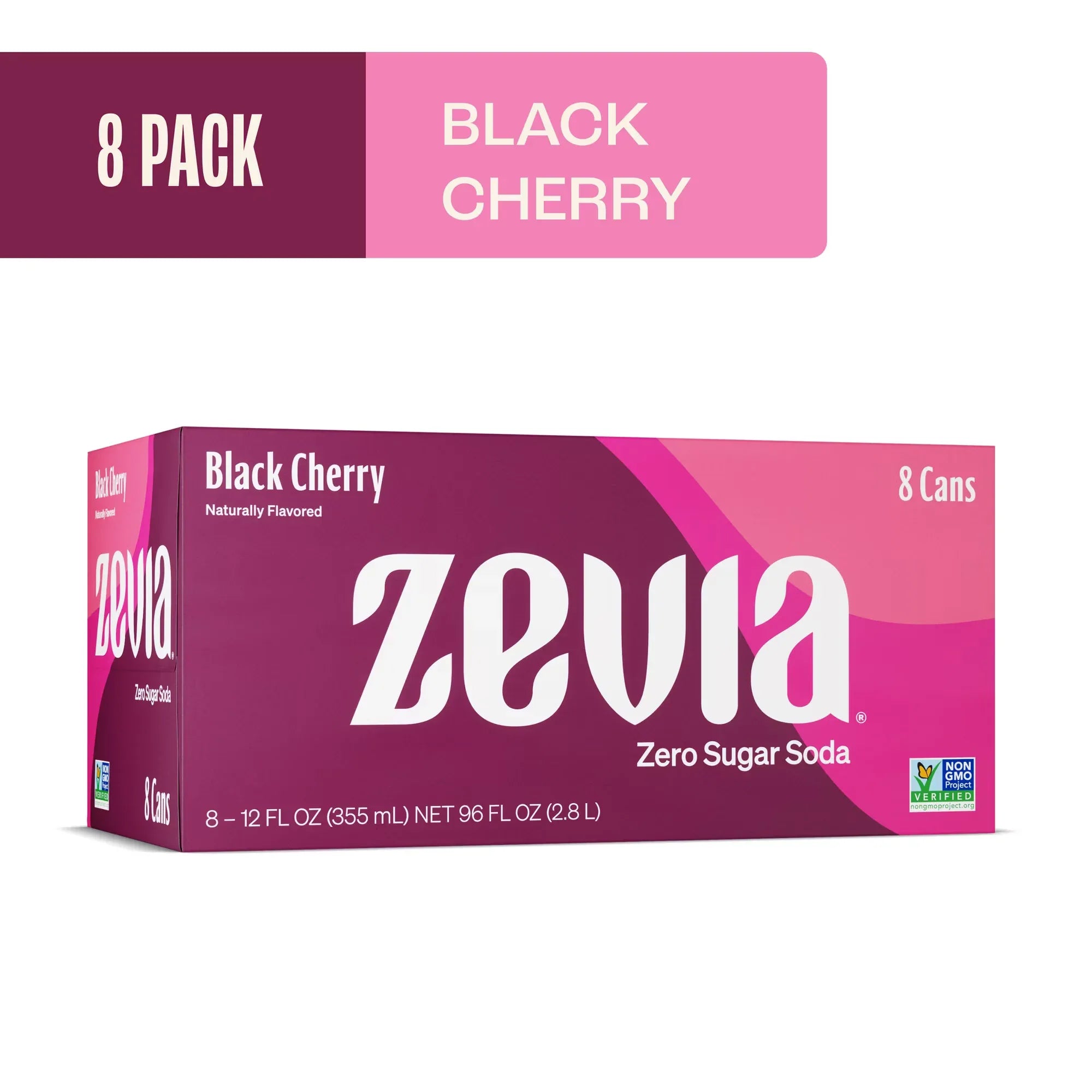 Wholesale Price with free shipping across the USA for Zevia Zero Sugar, 0 Calorie Black Cherry Soda Pop, 12 fl oz, 8 Pack Cans - Manji Distributors