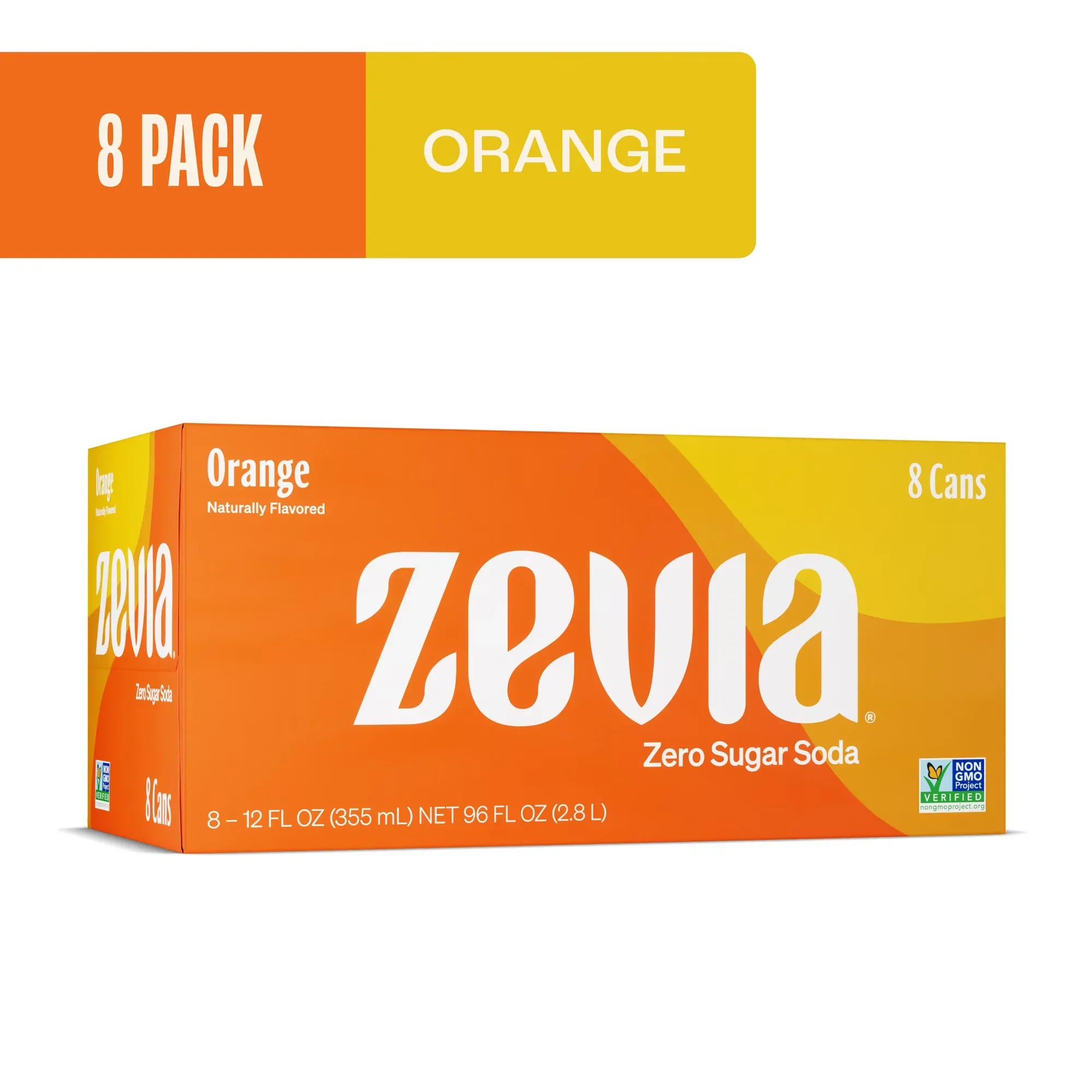 Wholesale Price with free shipping across the USA for Zevia Zero Sugar, 0 Calorie Orange Soda, 12 fl oz, 8 Pack Cans - Manji Distributors
