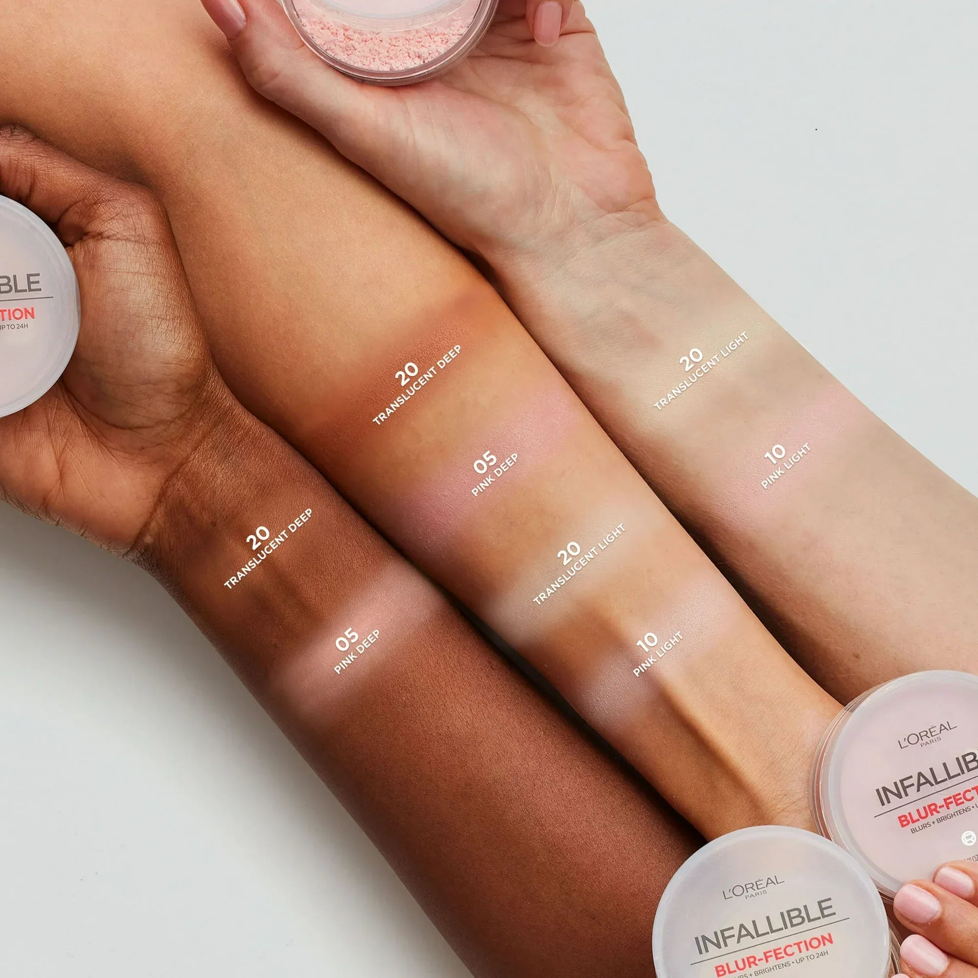 Wholesale Price with free shipping across the USA for L'Oreal Paris Infallible Blur-Fection Loose Setting Powder, Brightening Finish, Light Pink, 1 Kit - Manji Distributors