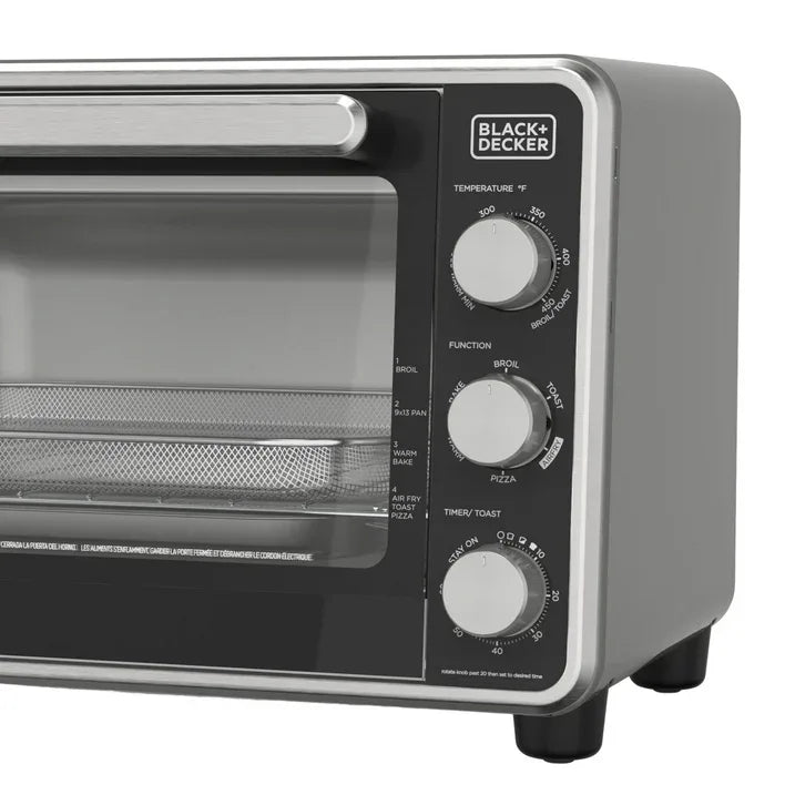 Wholesale Price with free shipping across the USA for Black + Decker Crisp 'N Bake PRO 6-Slice Air Fryer Toaster Oven with Basket, Pan, Rack & Tray, Stainless Steel - Manji Distributors