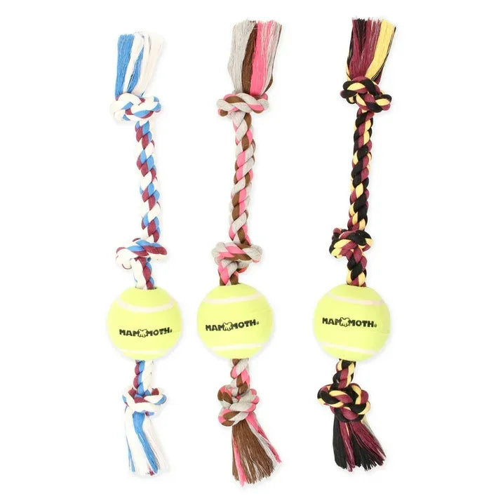 Wholesale Price with free shipping across the USA for Mammoth Flossy Chews Cottonblend 3 Knot Tug with 4