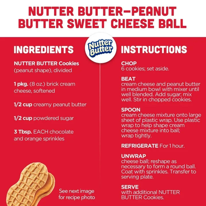 Wholesale Price with free shipping across the USA for (3 pack) NUTTER BUTTER Peanut Butter Sandwich Cookies, Family Size, 16 oz - Manji Distributors
