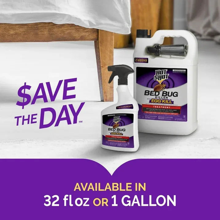 Wholesale Price with free shipping across the USA for Hot Shot Bed Bug Killer Spray, Kills Bed Bugs and Eggs Indoors, Non-Staining, 1 Gallon - Manji Distributors