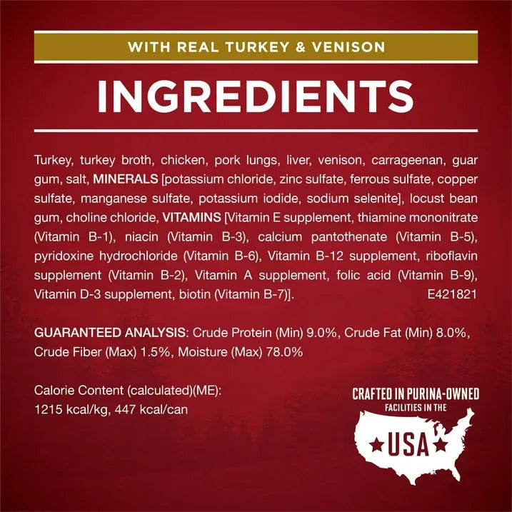Wholesale Price with free shipping across the USA for (4 pack) Purina ONE True Instinct Classic Ground Grain-Free Formulas With Real Turkey and Venison, and With Real Chicken and Duck Wet High Protein Dog Food Variety Pack - Manji Distributors
