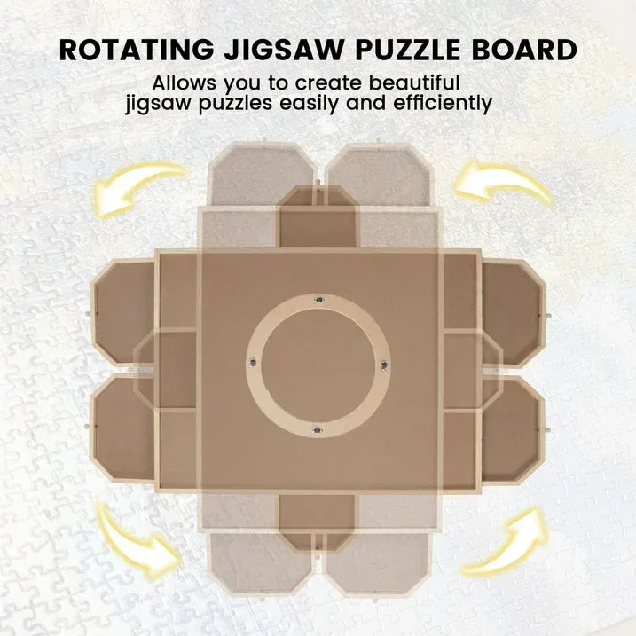 Wholesale Price with free shipping across the USA for Anyask 1000 Piece Wooden Rotating Jigsaw Portable Puzzle Board with Drawer & Cover for Teen Child Adults, 29