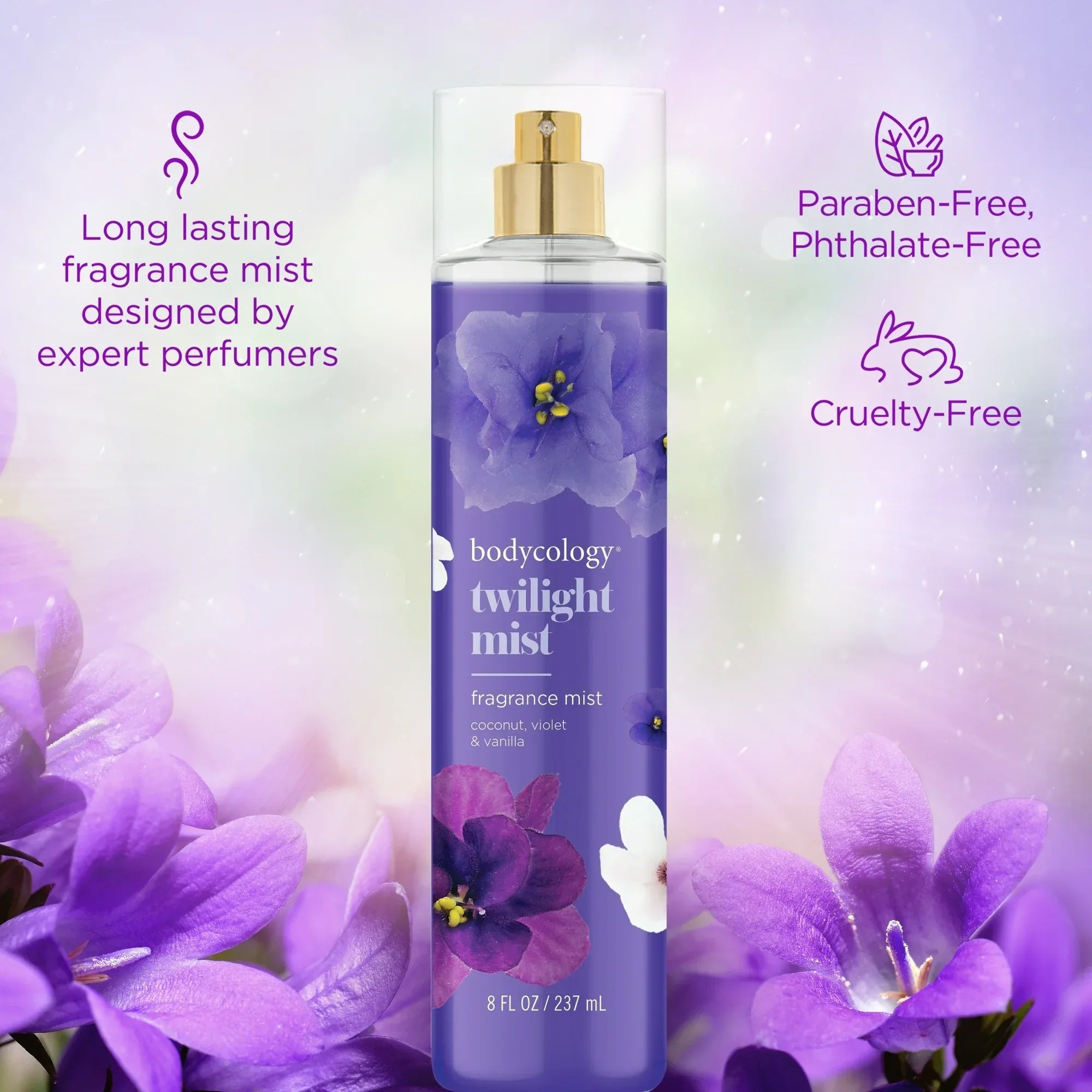 Wholesale Price with free shipping across the USA for Bodycology Fragrance Body Mist, Twilight Mist, 8 fl oz - Manji Distributors