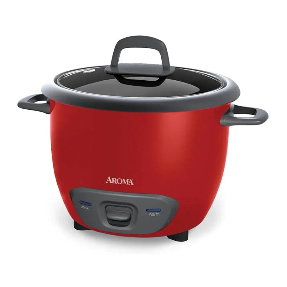 Wholesale Price with free shipping across the USA for AROMA® 14-Cup (Cooked) / 3Qt. Rice & Grain Cooker, Red, New, ARC-747-1NGR - Manji Distributors