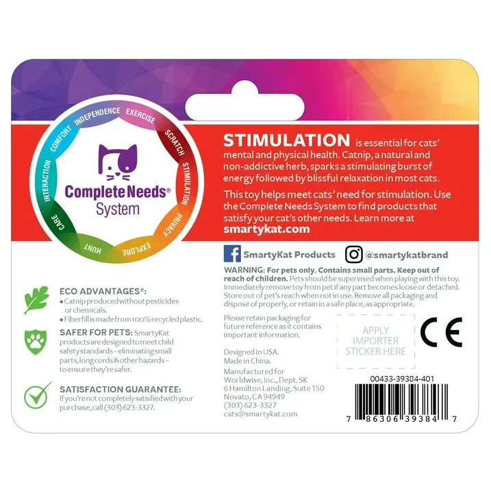 Wholesale Price with free shipping across the USA for SmartyKat Skitter Critters Mice Catnip Cat Toys, 3 Count - Manji Distributors