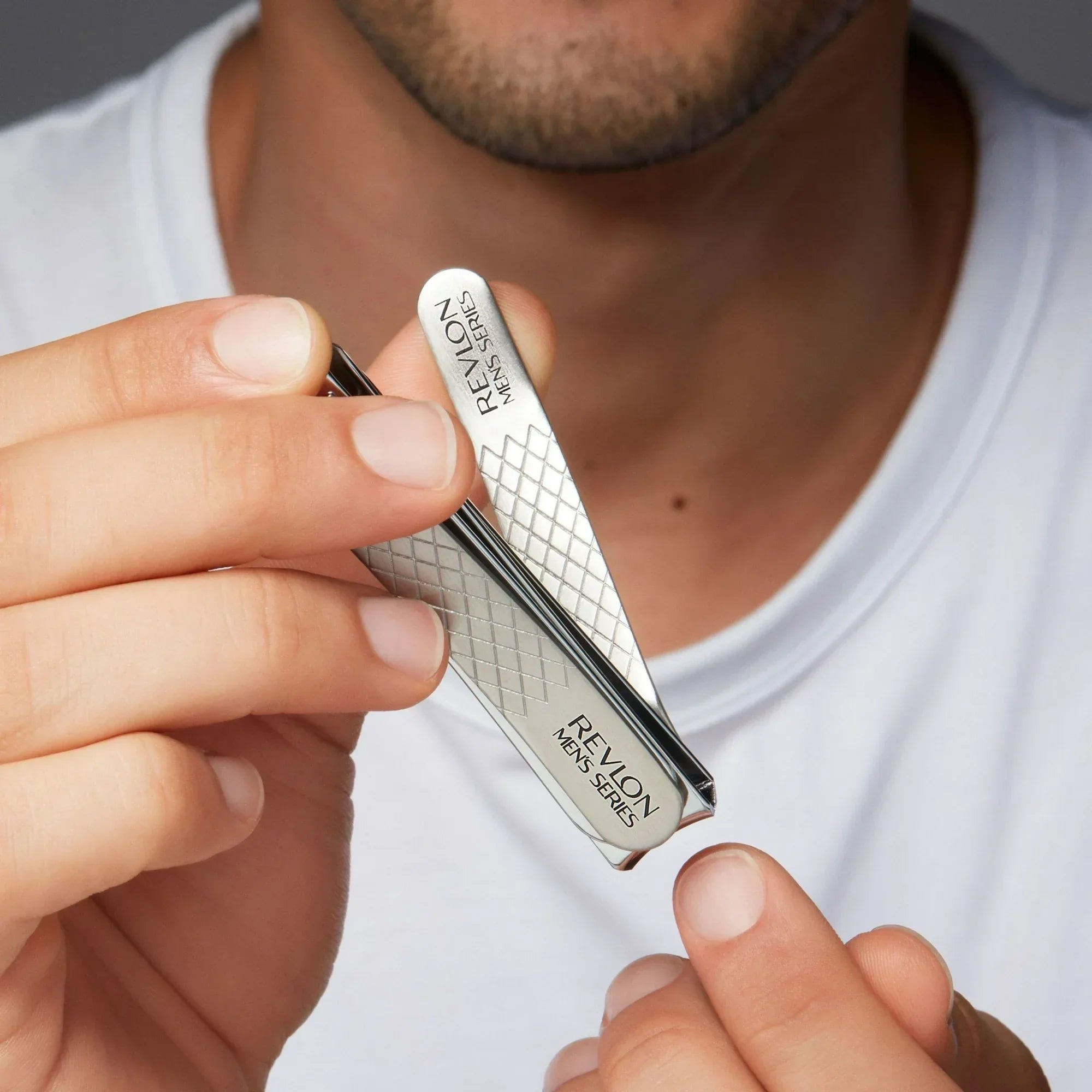 Wholesale Price with free shipping across the USA for Revlon Men's Series Dual Ended Stainless Steel Fingernail Clipper, Silver, 1 Count - Manji Distributors