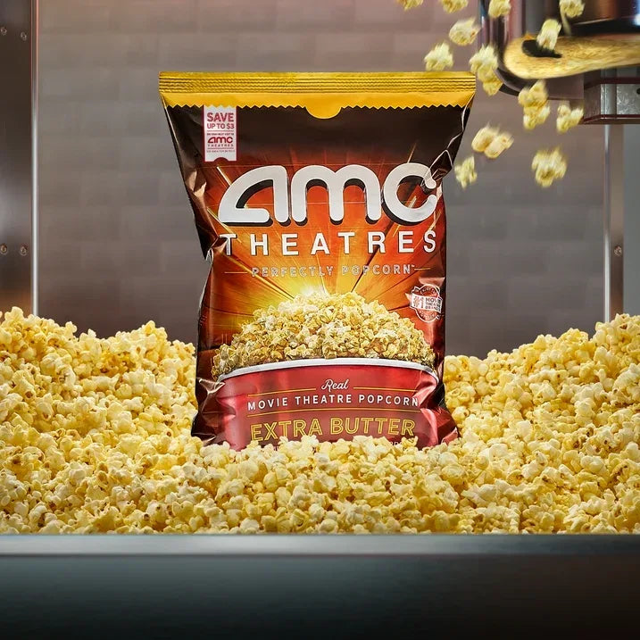 Wholesale Price with free shipping across the USA for AMC Theatres Ready to Eat Popcorn, Extra Butter - Manji Distributors