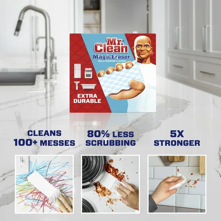 Wholesale Price with free shipping across the USA for (4 pack) Mr. Clean Magic Eraser Extra Durable All-Purpose Cleaning Pads with Durafoam, 7 Ct - Manji Distributors