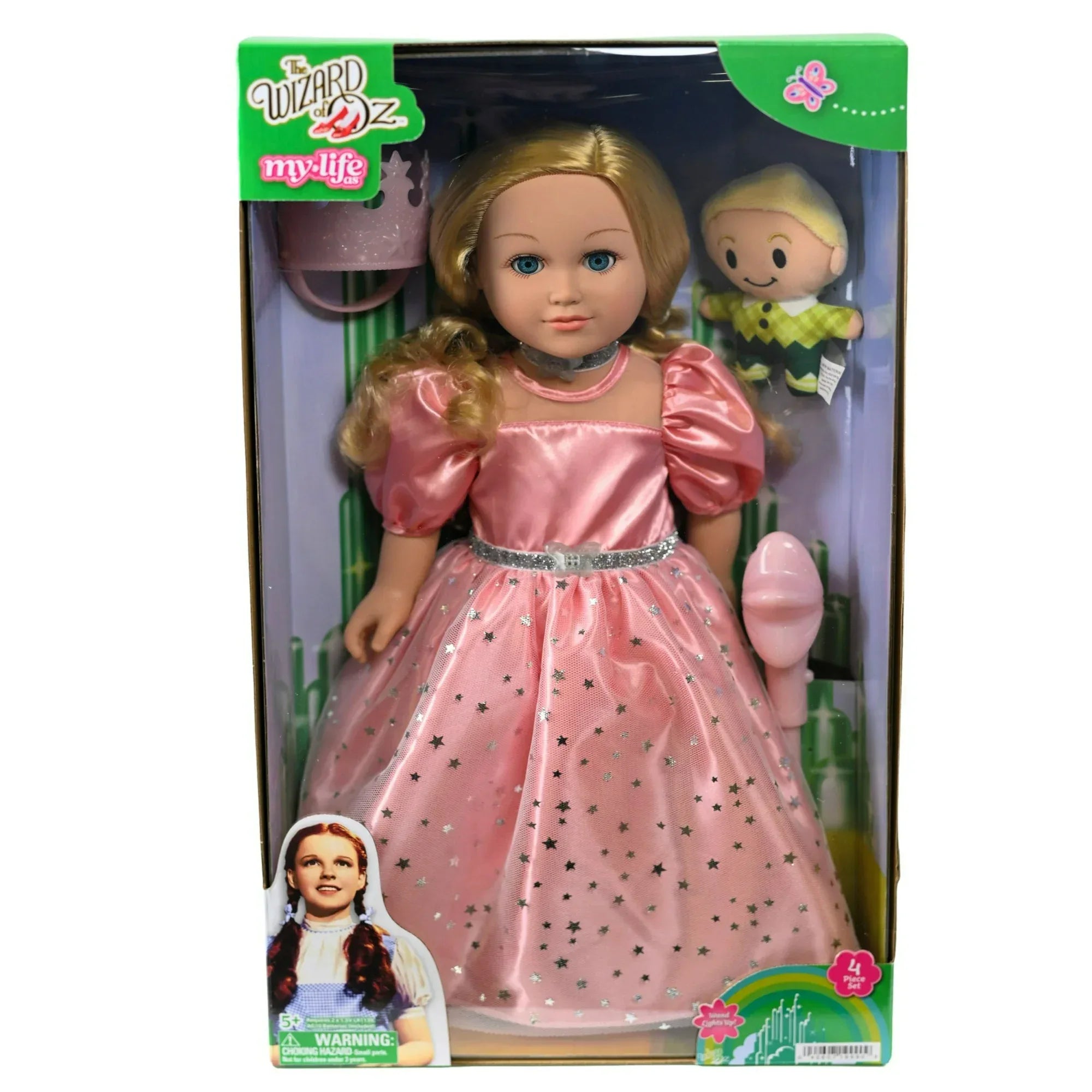 Wholesale Price with free shipping across the USA for My Life As Wizard of Oz Glinda Good Witch Posable 18-inch Doll, Medium Blonde Hair, Blue Eyes - Manji Distributors