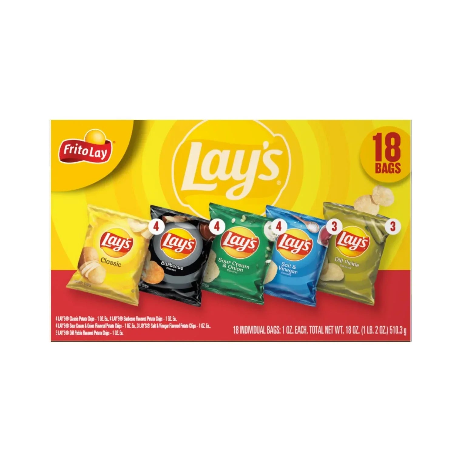 Wholesale Price with free shipping across the USA for Lay's Snacks Mix Variety Pack, 1 oz, 18 Count - Manji Distributors