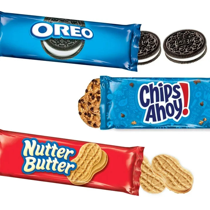 Wholesale Price with free shipping across the USA for Nabisco Cookie Variety Pack, OREO, Nutter Butter, CHIPS AHOY!, 10 Snack Packs (4 Cookies Per Pack) - Manji Distributors