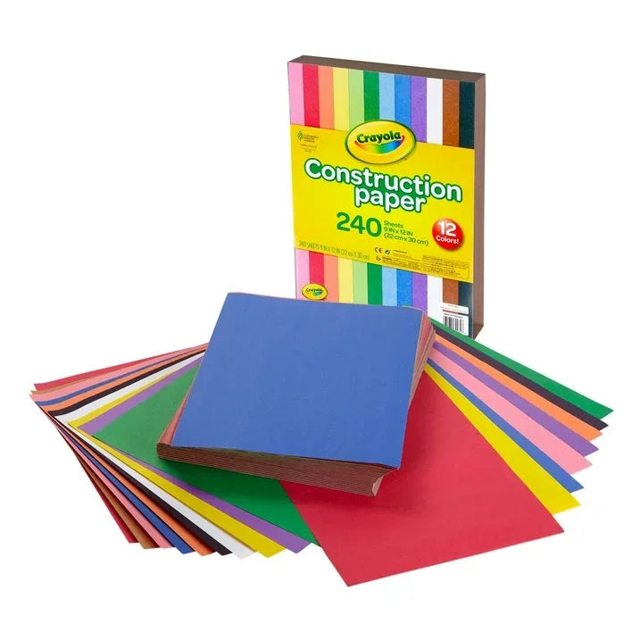 Wholesale Price with free shipping across the USA for Crayola Construction Paper, 240 Pgs, School Supplies for Kindergarten, 10 Colors, Arts & Crafts Supplies, Classroom Must Haves - Manji Distributors