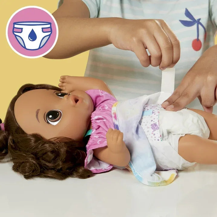Wholesale Price with free shipping across the USA for Baby Alive Fruity Sips Doll, Lemon, Pretend Juicer Baby Doll Set, Kids 3 and Up, Brown Hair - Manji Distributors