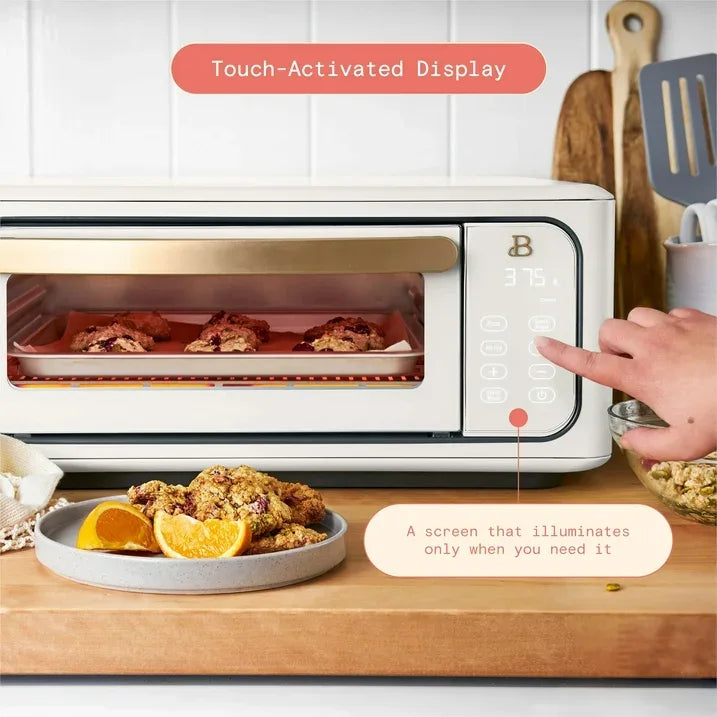 Wholesale Price with free shipping across the USA for Beautiful Infrared Air Fryer Toaster Oven, 9-Slice, 1800 W, White Icing by Drew Barrymore - Manji Distributors